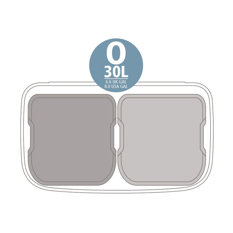 Šiukšlių dėžė Brabantia BO TOUCH BIN HI 2x30 L, Soft Beige, 251580