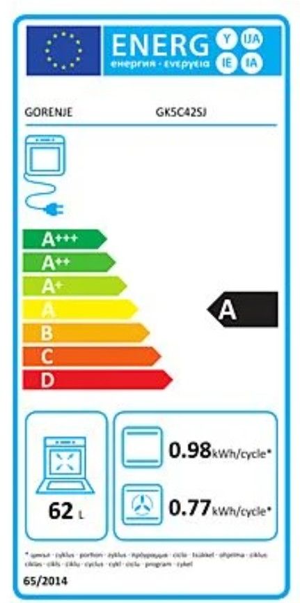 Dujinė viryklė su elektrine orkaite Gorenje GK5C42SJ Dujinė viryklė su elektrine orkaite Gorenje GK5C42SJ