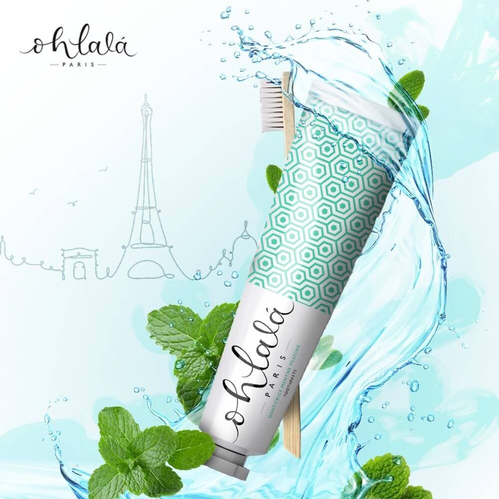 Kelioninis rinkinukas Ohlala dantų pastos Whitening 75ml + Fresh Mint 15ml + Rasberry Mint 15ml, 3770015508309