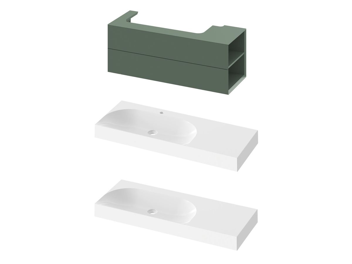 Spintelė po praustuvu Ravak SD Lite 120 D Grey Green X000001894