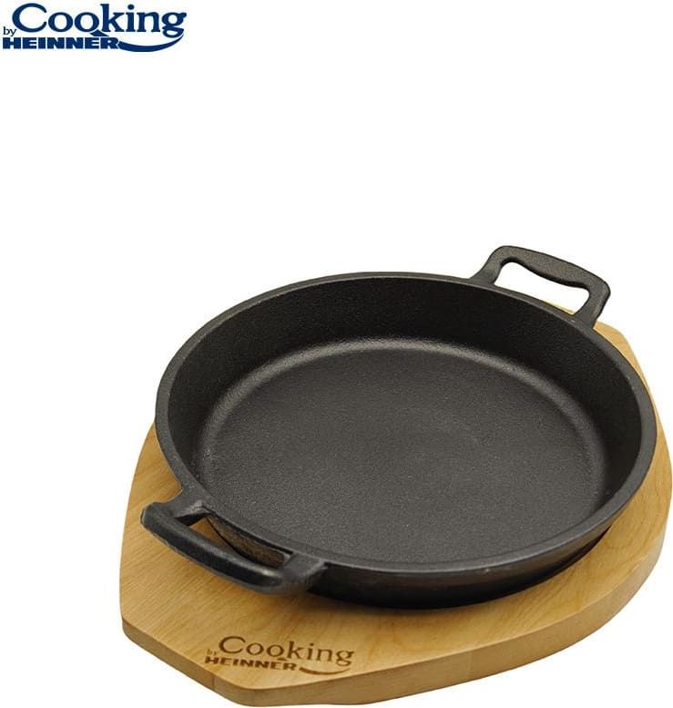 Keptuvė su mediniu padėkliuku ketaus 20cm HR-ZVC-T20 HEINNER Keptuvė su mediniu padėkliuku ketaus 20cm HR-ZVC-T20 HEINNER