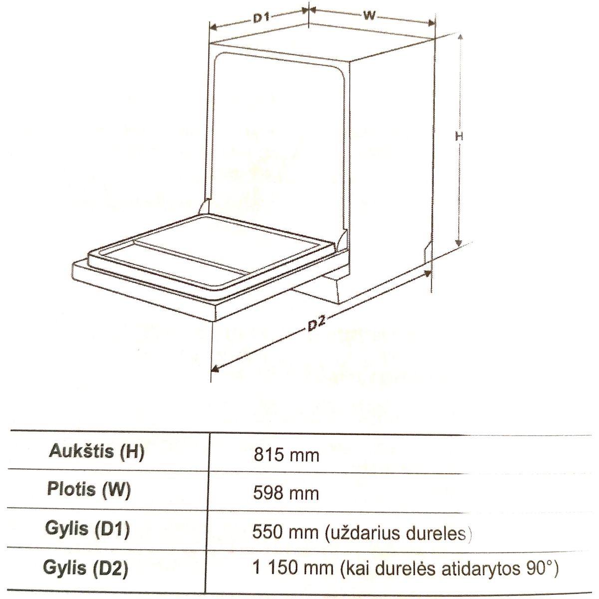 Įmontuojama indaplovė Berk BDWI-6610D/M