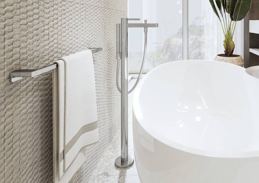 Rankšluosčių laikiklis HANSGROHE AddStoris Q 64.8 cm, chromas, 41747000 Rankšluosčių laikiklis HANSGROHE AddStoris Q 64.8 cm, chromas, 41747000