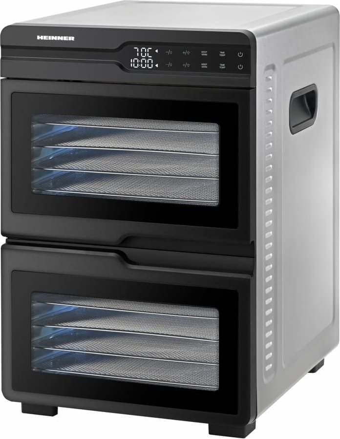 Vaisių ir daržovių džiovintuvas 1000-1200W HFD-KDDB1200BKSS HEINNER Vaisių ir daržovių džiovintuvas 1000-1200W HFD-KDDB1200BKSS HEINNER
