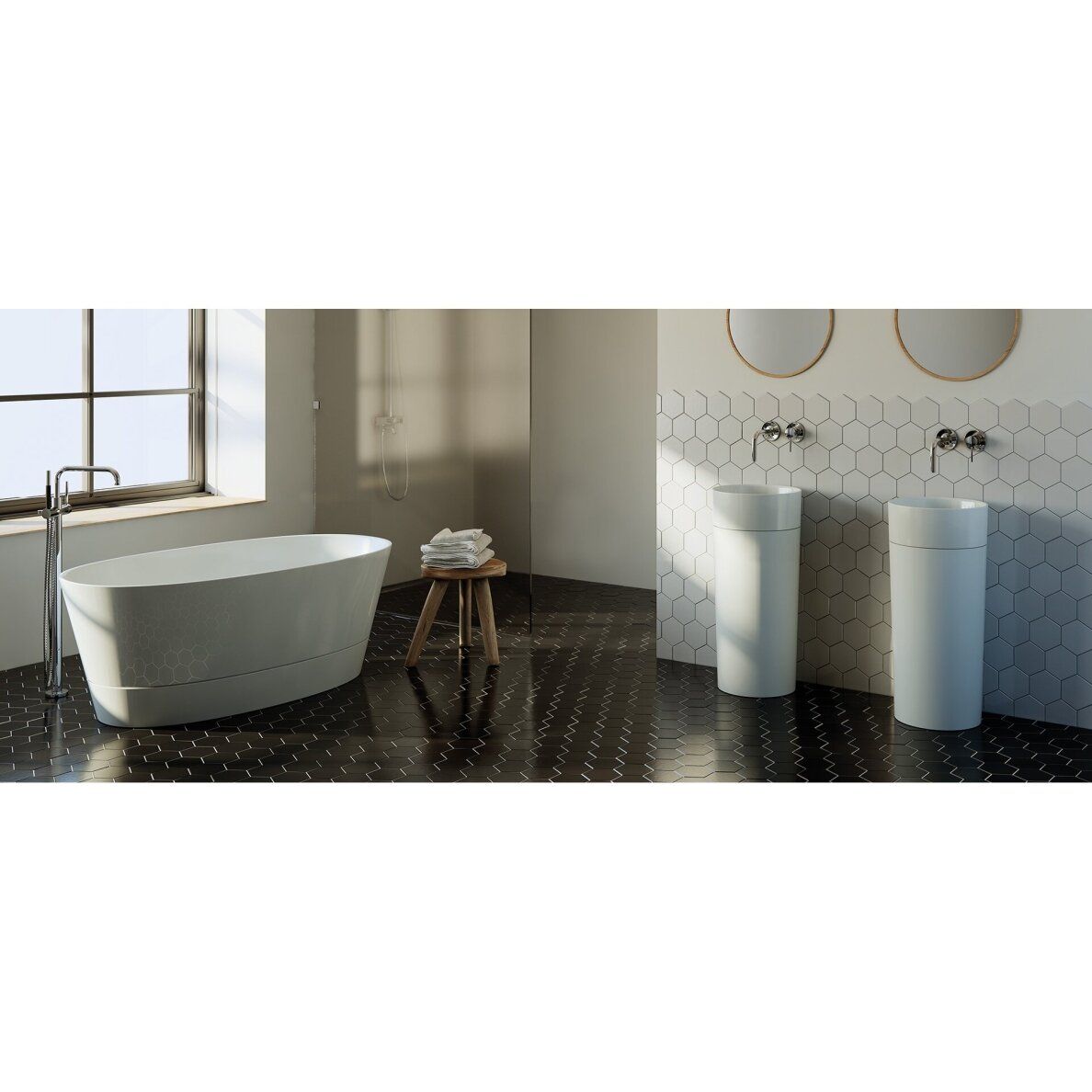 Lieto akmens vonia Bathesa Dora W 150x81 cm