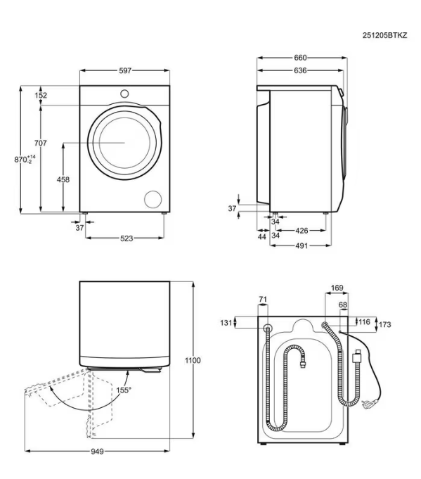 Skalbyklė-Džiovyklė ELECTROLUX EN9W2496BE