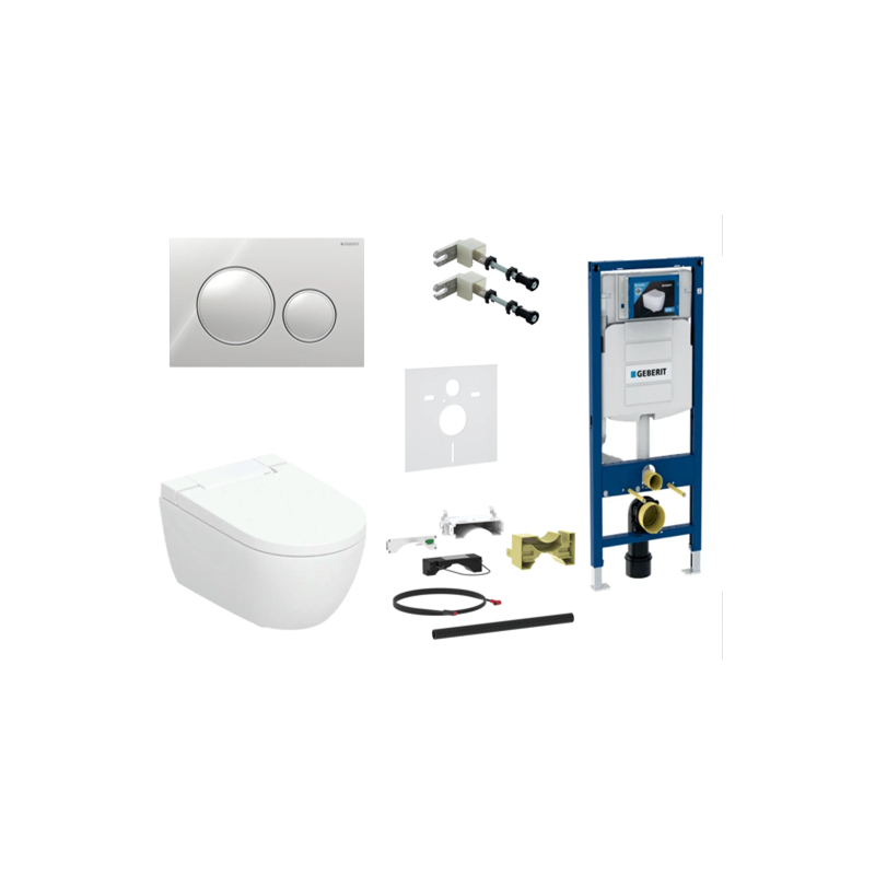 Geberit AquaClean Alba Premium komplektas su Duofix Sigma WC instaliacine sistema, Sigma 20 Round mygtukas, chromo Geberit AquaClean Alba Premium komplektas su Duofix Sigma WC instaliacine sistema, Sigma 20 Round mygtukas, chromo