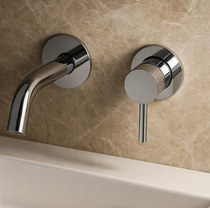 Maišytuvas praustuvui iš sienos Balneo CASCADE - 3, chromas, H0101010202