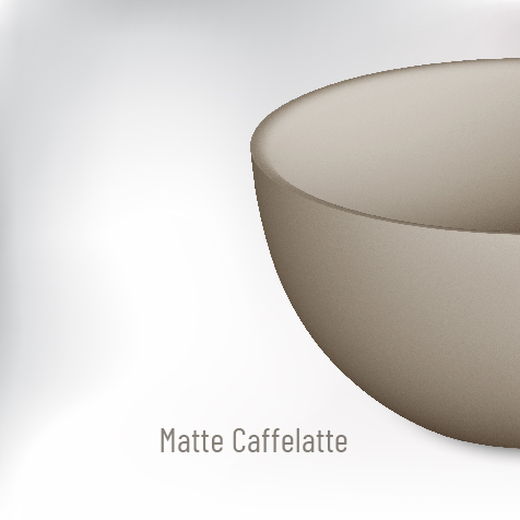 Praustuvas-dubuo PAA DO 22 cm, matte caffelatte IDOS/04
