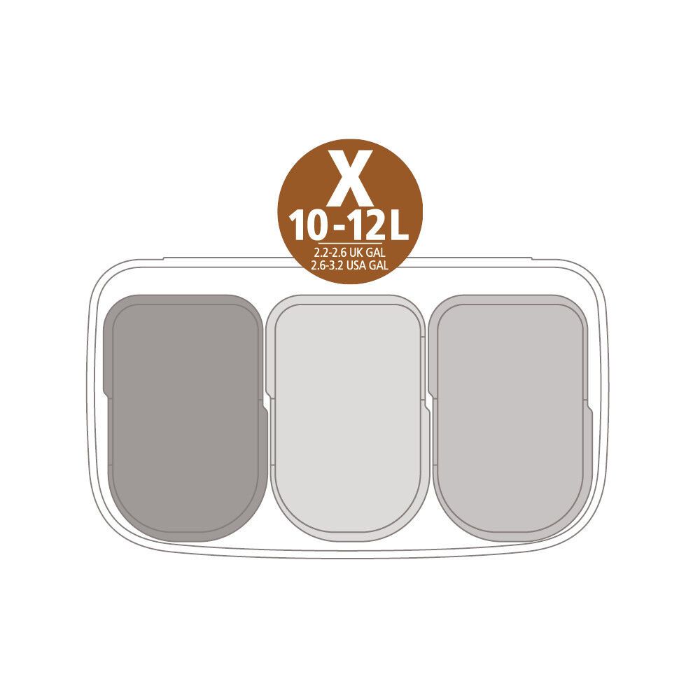 Šiukšlių dėžė Brabantia Bo Touch Bin 3x11L, Soft Grey, 316043