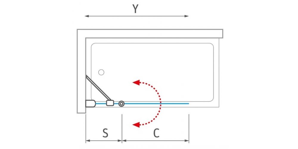 Vonios sienelė Roth TV2 100 cm, chromas Vonios sienelė Roth TV2 100 cm, chromas