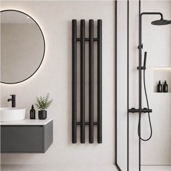 Rankšluosčių džiovintuvas Očenašek 4TT 31×130 cm, juodas, 8 kabliukai Rankšluosčių džiovintuvas Očenašek 4TT 31×130 cm, juodas, 8 kabliukai
