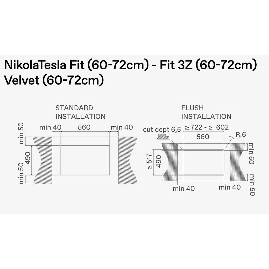 Kaitlentė su integruotu gartraukiu ELICA NIKOLATESLA FIT RAW BR/A/60, 8020283061323