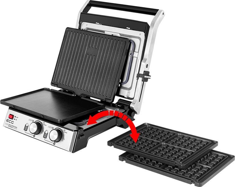Grilis ECG KG 2033 Duo Grill & Waffle Grilis ECG KG 2033 Duo Grill & Waffle