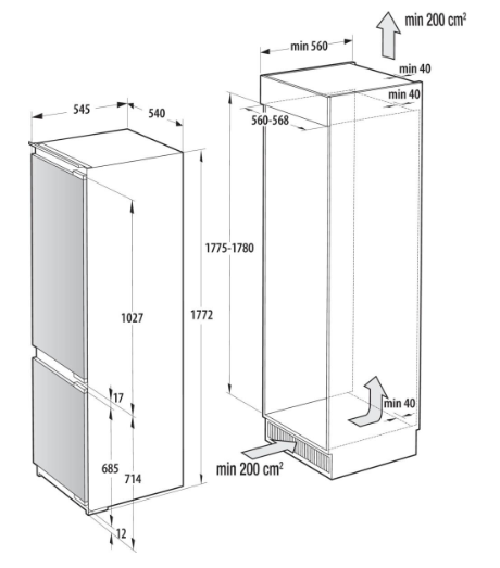 Šaldytuvas GORENJE NRKI517E62WF