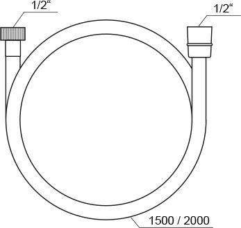 Dušo žarna Ravak SatinFlex 150 cm, juoda, X07P568