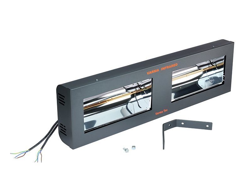 Halogeniniai infraraudonųjų spindulių šildytuvai VARMA 400/2,V400/2-30X5FM, 3000 W, pilkas