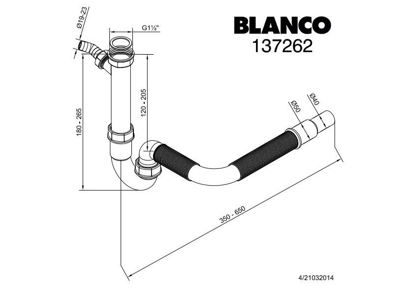Plautuvės sifonas BLANCO 137262