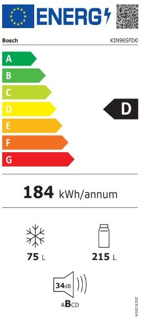 Įmontuojamas šaldytuvas Bosch KIN96SFD0 Įmontuojamas šaldytuvas Bosch KIN96SFD0