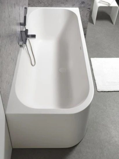 Akmens masės vonia Balteco Leon dešininė 180×80 balta Akmens masės vonia Balteco Leon dešininė 180×80 balta