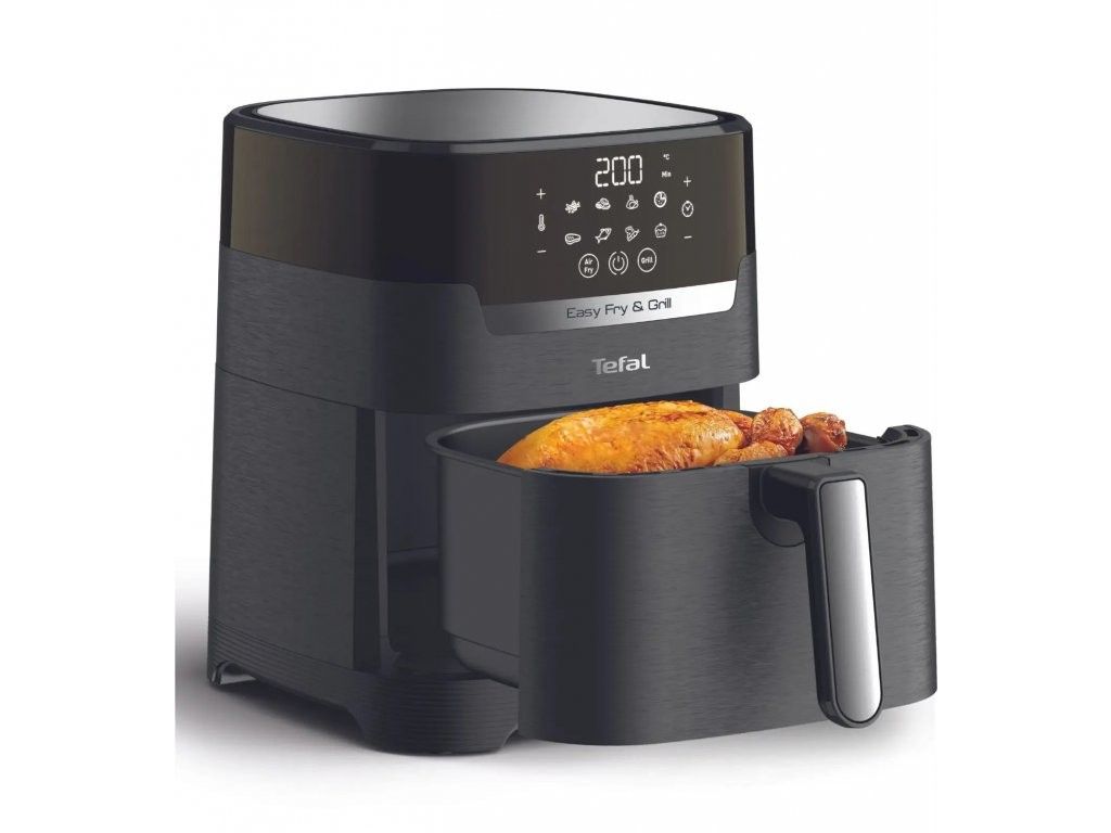 Karšto oro gruzdintuvė Tefal EASY FRY & GRILL EY505815, juoda Karšto oro gruzdintuvė Tefal EASY FRY & GRILL EY505815, juoda