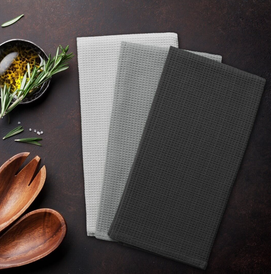 Virtuvinis rankšluosčio komplektas Grey plain 50x70, 120016361
