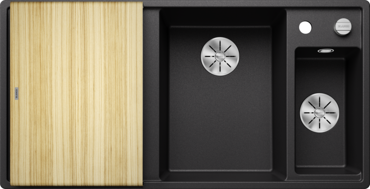 Silgranitinė plautuvė BLANCO AXIA III 6 S RE SILG PDUR Antracitas Z.ES InFino M.AF