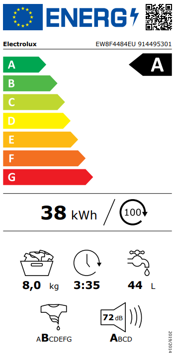 Skalbyklė ELECTROLUX EW8F4484EU