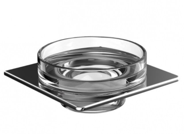 Pakabinama stiklinė muilinė su laikikliu Emco ART chromas 163000101