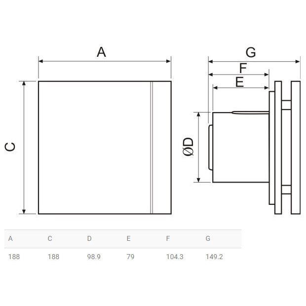 Ventiliatorius Soler &amp; Palau SILENT-100 CHZ DESIGN (220-240V 50HZ) RE