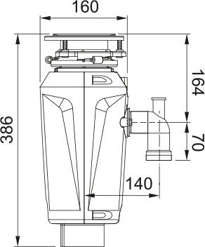 Maisto atliekų smulkintuvas Franke SLIM 75 (3/4 HP), 134.0715.096