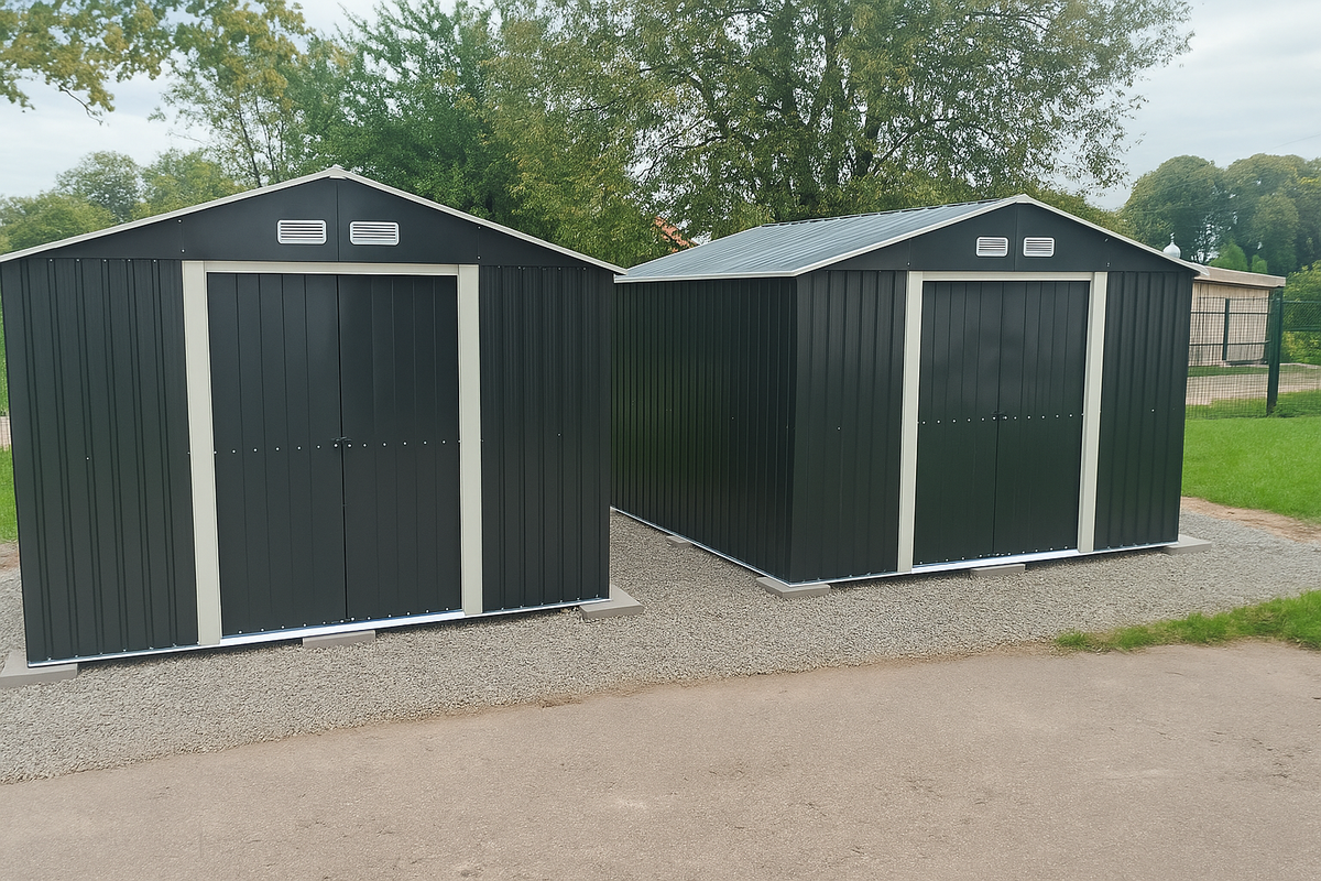 Metalinis sandėliukas HATIS, 9,73 m2, antracito Metalinis sandėliukas HATIS, 9,73 m2, antracito