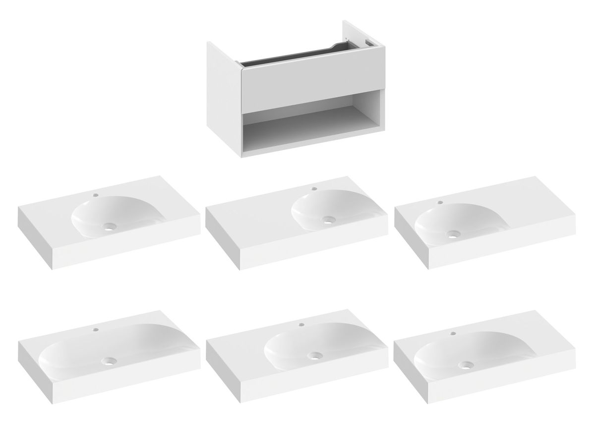 Spintelė po praustuvu Ravak SD Lite 80 Smoke Grey X000001865