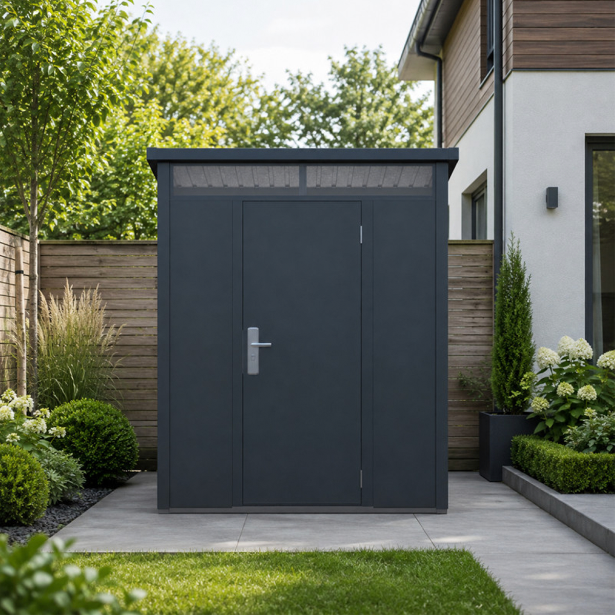 Metalinis sandėliukas su stoglangiu Premium, 2,6 m2