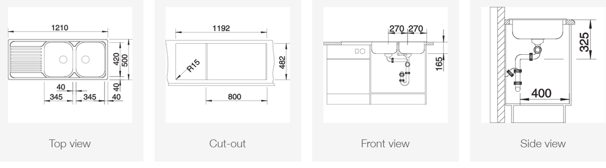Plieninė plautuvė BLANCO TIPO 8 S 18/10 NATURAL O.AF