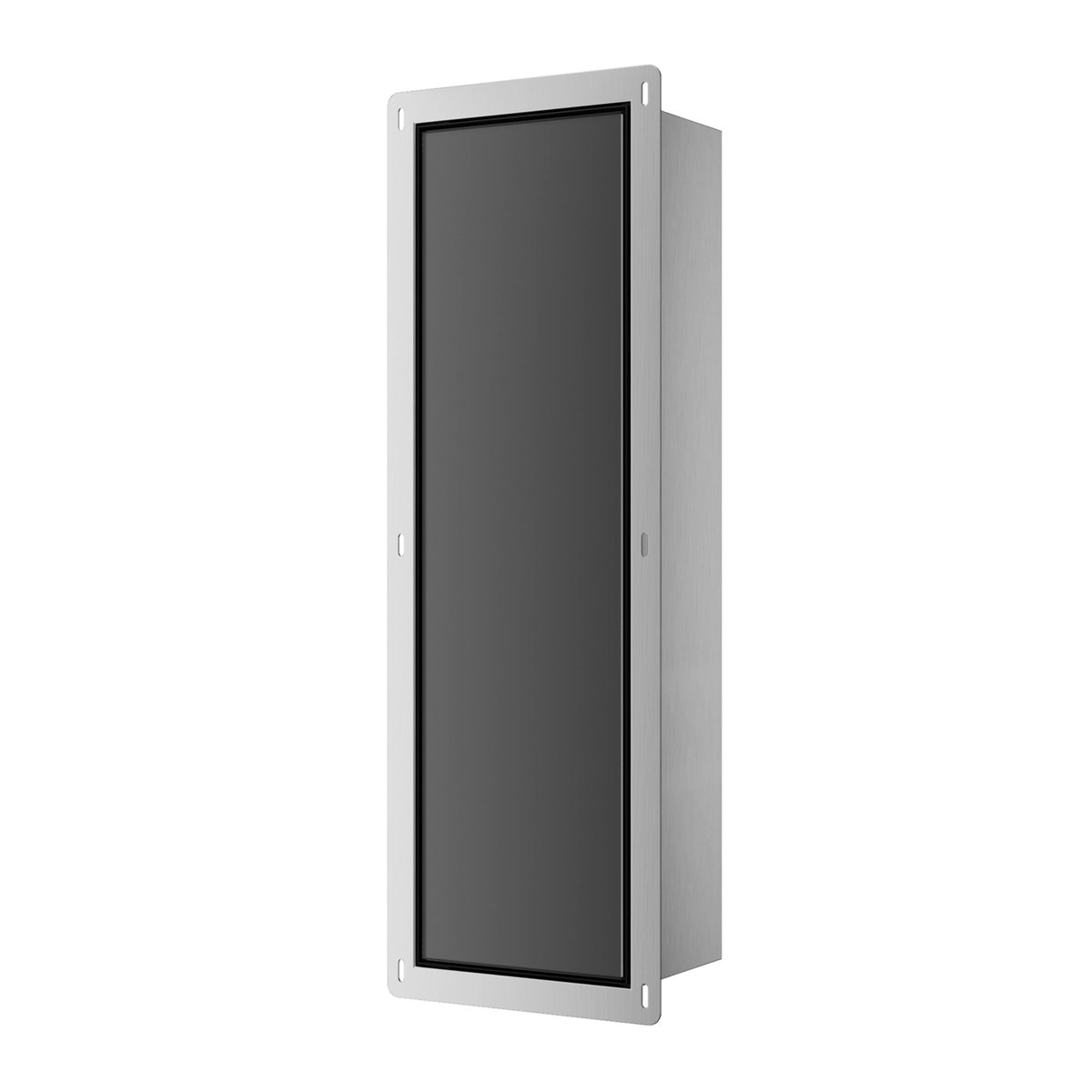 Potinkinė WC šepečio lentyna Balneo Wall Box Brush "L" Right - dešinės pusės, juodas stiklas B0401020508-02