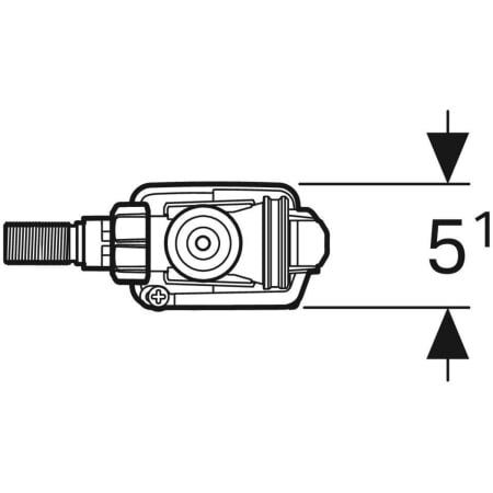 Vandens pripildymo mechanizmas su adapteriu Geberit Type 333 3/8“ ir 1/2"