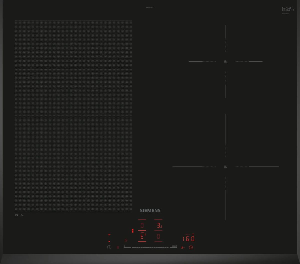 Įmontuojama indukcinė kaitlentė SIEMENS iQ700, EX651HEC1E, 60 cm