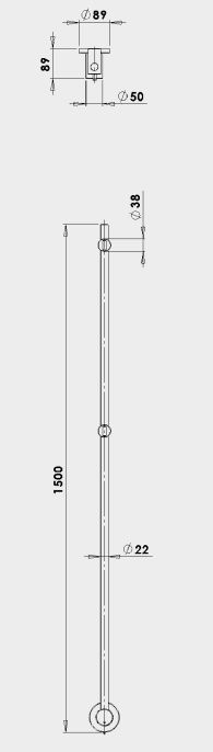 Elektrinis rankšluosčių džiovintuvas PMH Kares 9x150 cm, juodas, be laido, KAK2BA Elektrinis rankšluosčių džiovintuvas PMH Kares 9x150 cm, juodas, be laido, KAK2BA