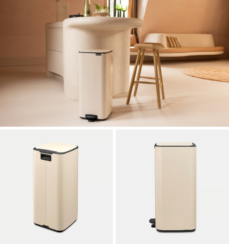 Šiukšlių dėžė Brabantia Bo, 30L., Soft Beige, 238123