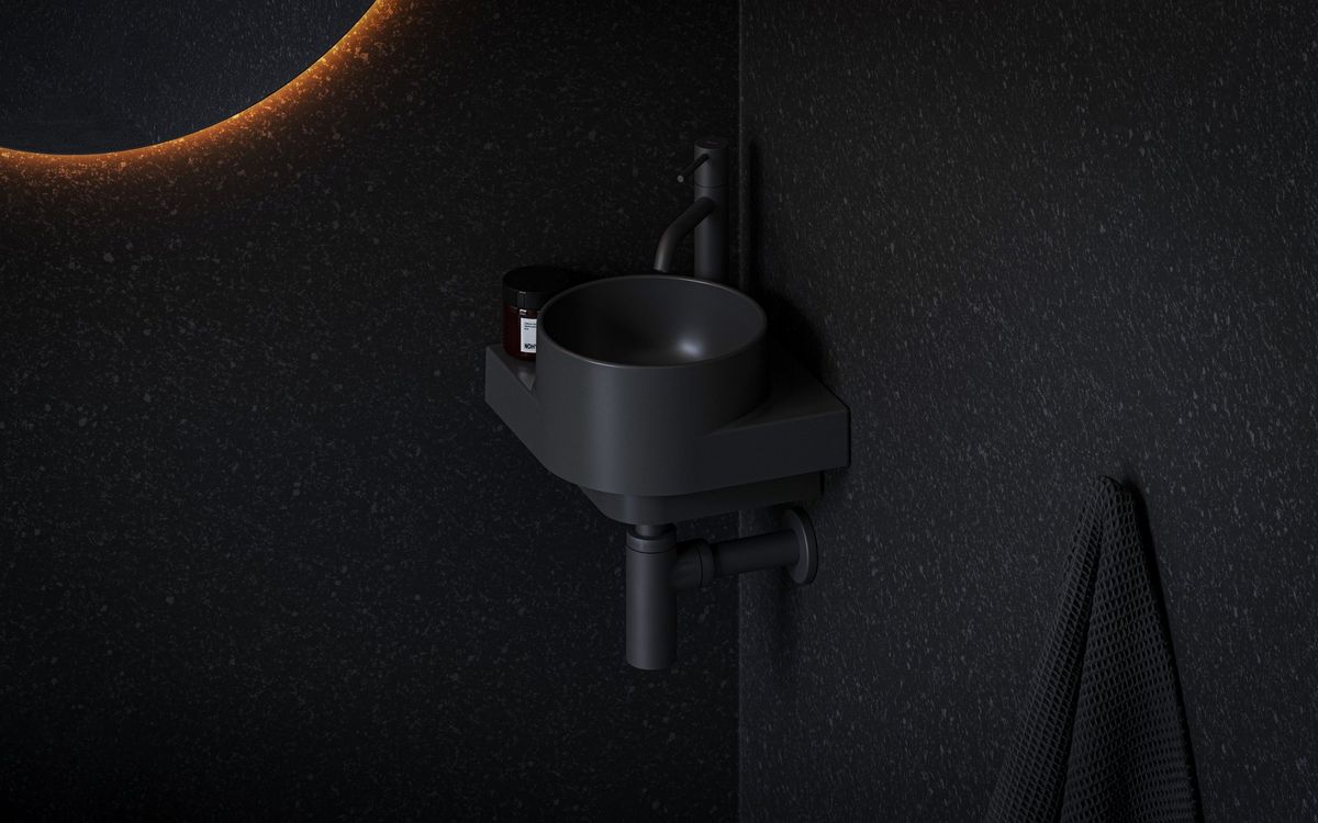 Praustuvo maišytuvas Ravak Espirit BeCool 190 mm be dugno vožtuvo, Black Matt X070396