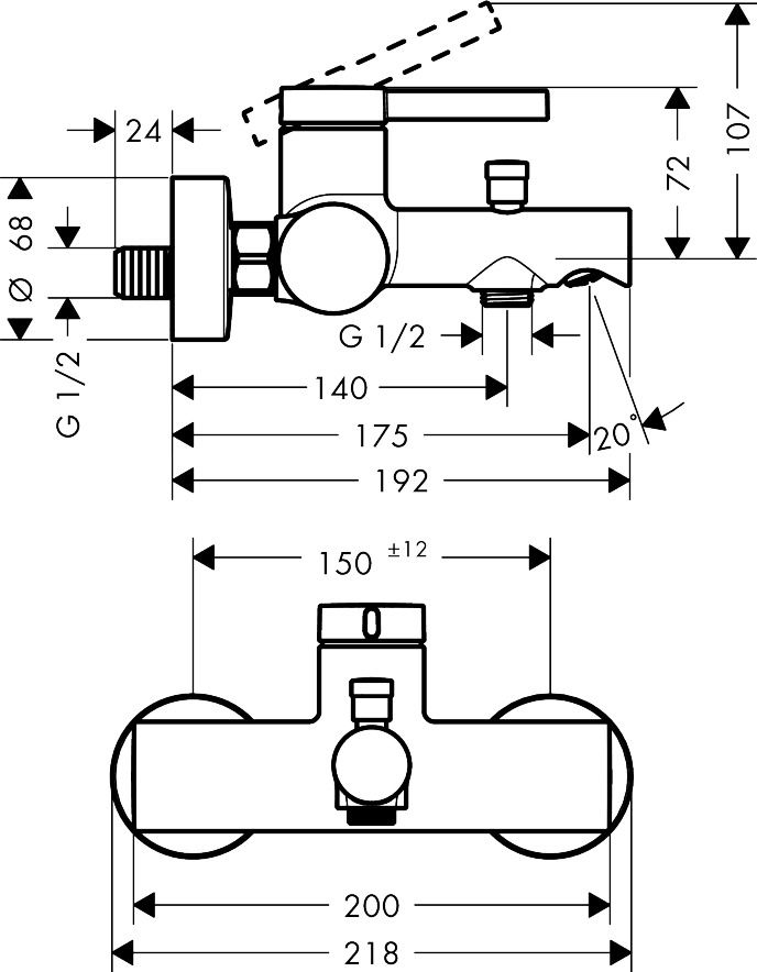 Maišytuvas voniai Hansgrohe Zesis S, juoda matinė 74420670