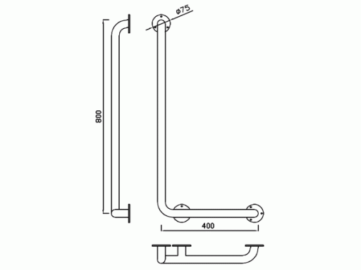 Ranktūris 80x40cm., baltas, S32UKL84SWB