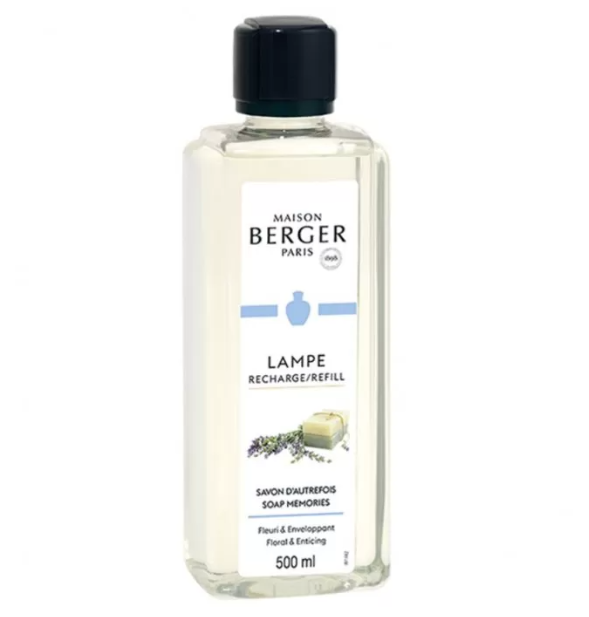Kvapo papildymas katalitinei lempai Maison Berger Soap memories 500ml, 115130 Kvapo papildymas katalitinei lempai Maison Berger Soap memories 500ml, 115130