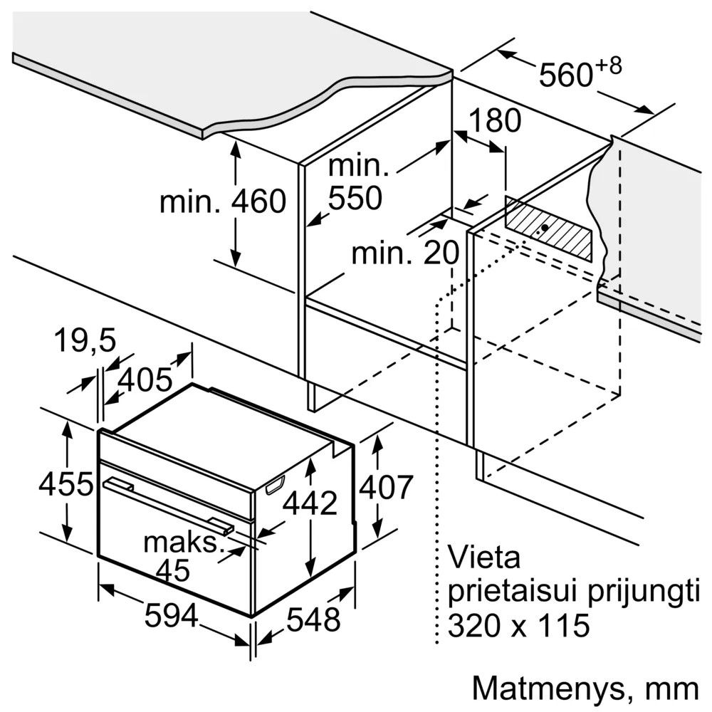 Įmontuojamoji kompaktinė orkaitė su mikrobangų funkcija Bosch CMG9241B1 Įmontuojamoji kompaktinė orkaitė su mikrobangų funkcija Bosch CMG9241B1