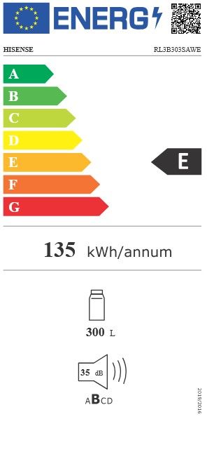 Įmontuojamas šaldytuvas Hisense RL3B303SAWE