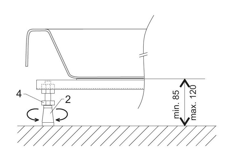 Universali atrama padėklui LA-100, B2F0000003 Universali atrama padėklui LA-100, B2F0000003