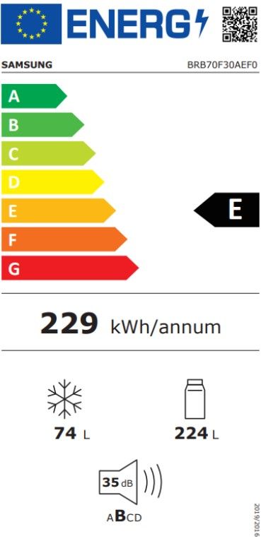 Įmontuojamas šaldytuvas Samsung BRB70F30AEF0EO Įmontuojamas šaldytuvas Samsung BRB70F30AEF0EO