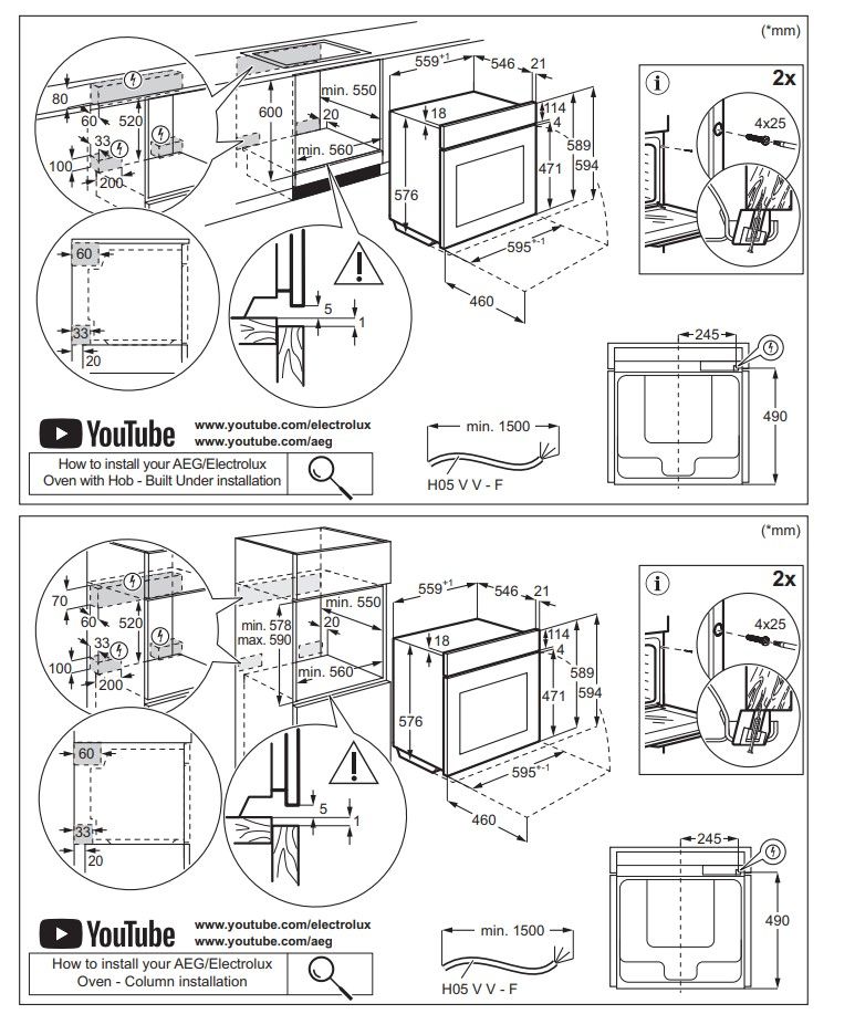 Orkaitė ELECTROLUX KOBBS38Z, pilni garai (100%), A++