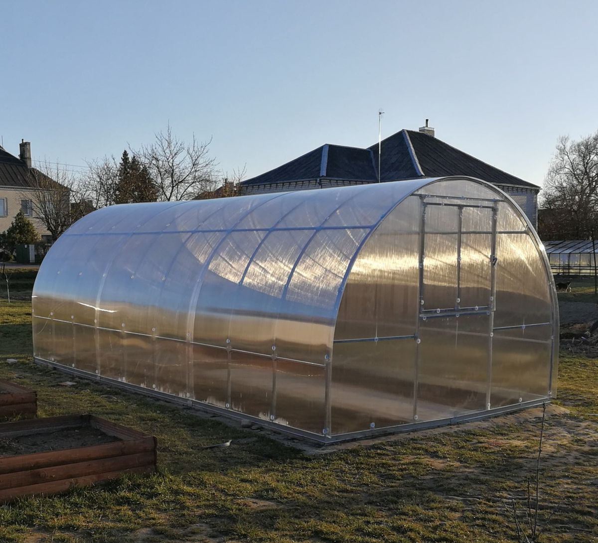 Šiltnamis KLASIKA TUBE 30m2 (plotis 3 m) danga 6 mm ilgis 10 m